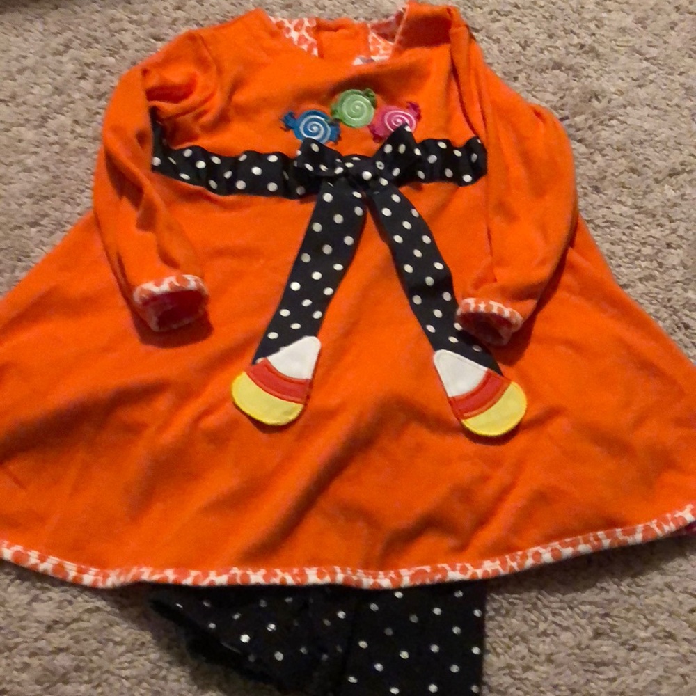 Candy corn orange top with matching bottoms